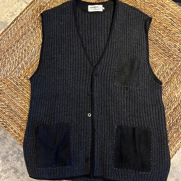 mondo d marco Other - Firenze Mondo D Marco sweater vest with suede pockets
